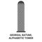 Georgia, Batumi, Alphabetic Tower travel landmark vector illustration