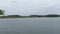 Georgia, Buford Dam Park, A left to right wide view pan of the Buford Dam and Lake Lanier