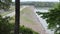 Georgia, Buford dam park, an upper view of Buford Dam with cars as the camera zooms in