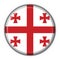 Georgia button flag round shape