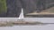 Georgia, Cauble Park, A sailboat moving on Lake Acworth