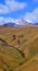 Georgia caucasus mountain landscape during a sunny day. Mount Kazbek is a dormant stratovolcano and one of the major mountains of