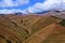 Georgia caucasus mountain landscape during a sunny day. Mount Kazbek is a dormant stratovolcano and one of the major mountains of