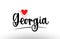 Georgia country text typography logo icon design
