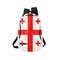 Georgia flag backpack isolated on white