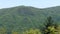 Georgia fort mountain, zoom out from a mountain at the overlook on the way to fort mountain