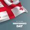 Georgia happy independence day greeting card, banner vector illustration