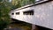 Georgia Hurricane Shoals Park  A side view of the covered bridge with the North Oconee River