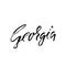 Georgia. Modern dry brush lettering. Retro typography print. Vector handwritten inscription. USA state.