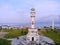 Georgia. Sea city Batumi. City Centre. View from above, perfect landscape photo, created by drone. Aerial photo from travel