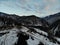 Georgia. Svanetia Region, Mountain side of country. View from above, perfect landscape photo, created by drone. Aerial photo from