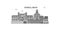 Georgia, Tbilisi city skyline isolated vector illustration, icons