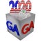 Georgia US ballot box white bg Election 2020 3D Illustration