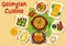 Georgian cuisine meat and vegetable dishes icon