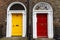 Georgian House Doorway - Yellow & Red