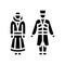 georgian national clothes glyph icon vector illustration