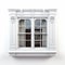Georgian Window: Realistic 3d Rendering Of White Trim Detail