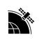 Geostationary Satellite black glyph icon