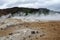 geothermal active fields in Geysir area, Iceland