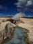 Geothermal activity volcanic hot sulphur springs mud pool fumaroles Sol de Manana Sur Lipez Potosi Altiplano Bolivia