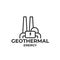 Geothermal energy logo icon. eco, sustainable, renewable and alternative energy symbol