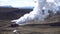 Geothermal facilities in Hverir Myvatn geothermal area with boiling mudpools and steaming fumaroles, Iceland