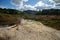 Geothermal ground with Sulfur in green area New-Zealand