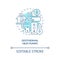 Geothermal heat pumps blue concept icon