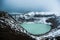 Geothermal lake Viti and oskjuvatn lake in caldera of Askja volcano