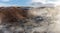 Geothermal landscape in Icelandic land