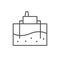 Geothermal plant line outline icon