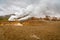 Geothermal plant near Viti crater in Krafla, North Iceland