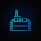 Geothermal power plant blue icon