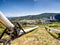 Geothermal power plant in Larderello Tuscany