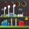 Geothermal power station Trendy infographics set. All types of power plants.