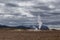 Geothermal spring hot water energy plant near Myvatn