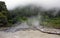 Geothermal and volcanic hot springs spot with traditional Azores volcano slow cook stew