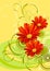 Gerbera flower background design