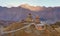 Gergeti Trinity Church on the hill near kazbek mount