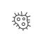 Germ bacteria line icon