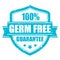 Germ free vector guarantee icon