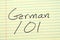 German 101 On A Yellow Legal Pad