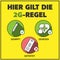 German 2G Rule sign, access for vaccinated and recovered people