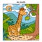 German alphabet, letter G (giraffe and background)