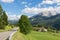 German Alpine road near Bavarian Berchtesgaden