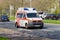 German ambulance drives to a place of employment