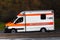 German ambulance speeding on a highway