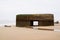 German Blockhaus in sandy beach in french atlantic coast blockhouse