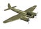 German bomber, heavy fighter plane (1936). WW II aircraft. Vintage airplane.
