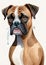 German boxer watercolor portrait painting illustrated dog puppy isolated